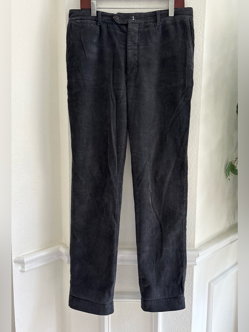 Oficcine Generale Charcoal Grey  Corduroy Pants